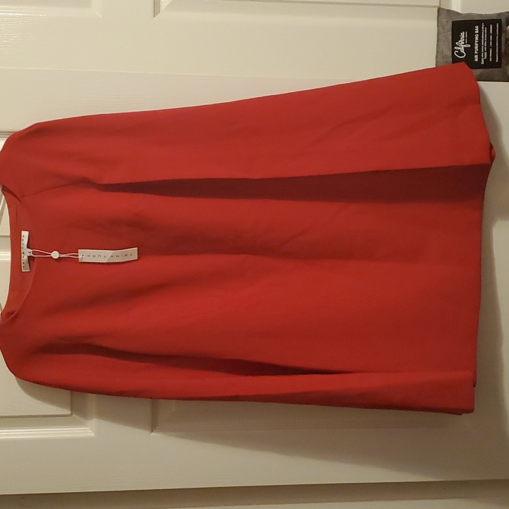 Trina Turk Shinrin Red Cape Back Dress